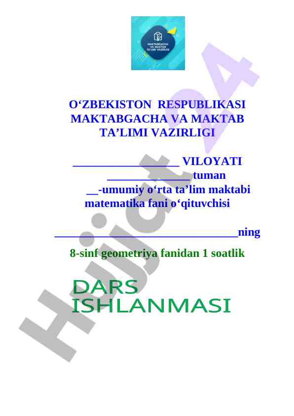 8_sinf_geometriya dars ishlanma Asosiy_trigonometrik_ayniyatlar_va_uning_natijalari