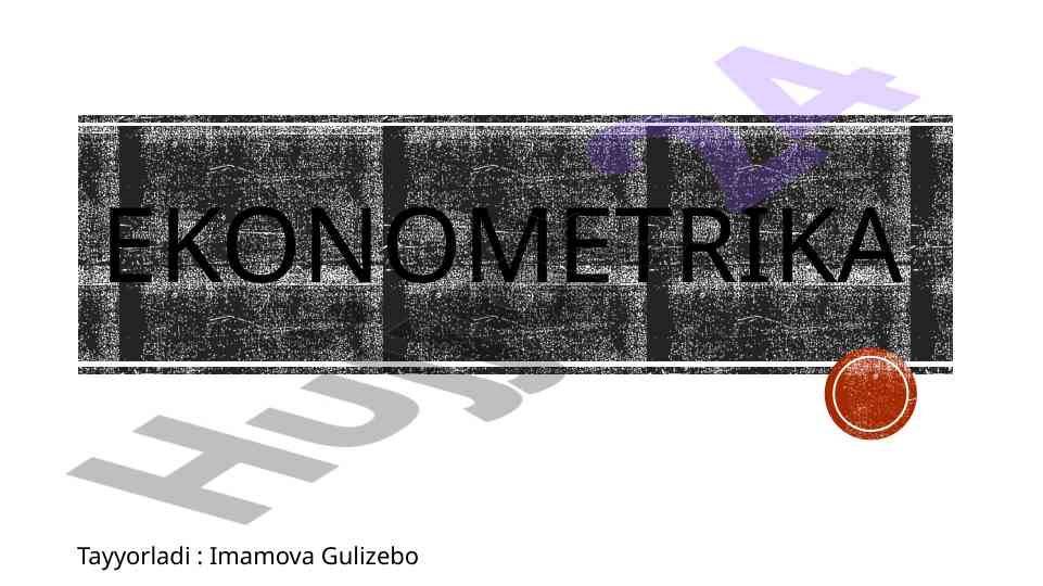 Ekonometrik modellashtirish qo‘llaniladigan dasturlar