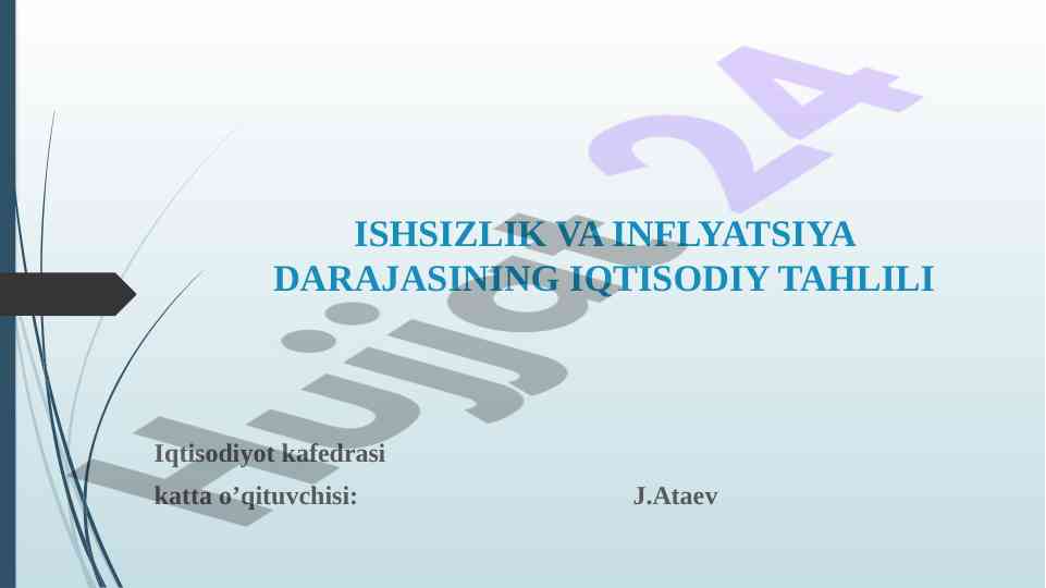 Iqtisodiy tahlil: i̇şsizlik va i̇nflyatsiya darajasi