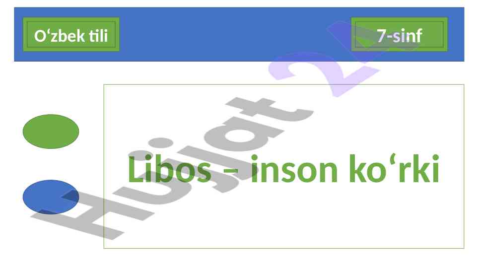 7-sinf o‘zbek tili liboslari va ularning ahamiyati