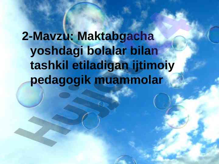 Ijtimoiy pedagogik muammolar maktabgacha yoshdagi bolalar