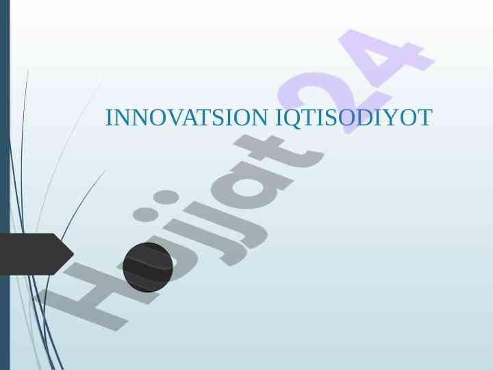 Innovatsion iqtisodiyot va klaster nazariyasi