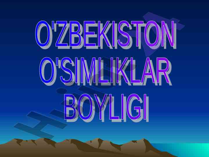 O'simliklar turli mavzulari bo'yicha savollar