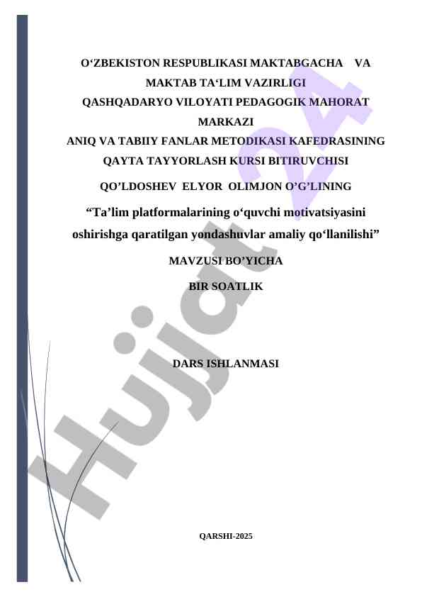 Taʼlim platformalarida motivatsiyani oshirish yondashuvlari