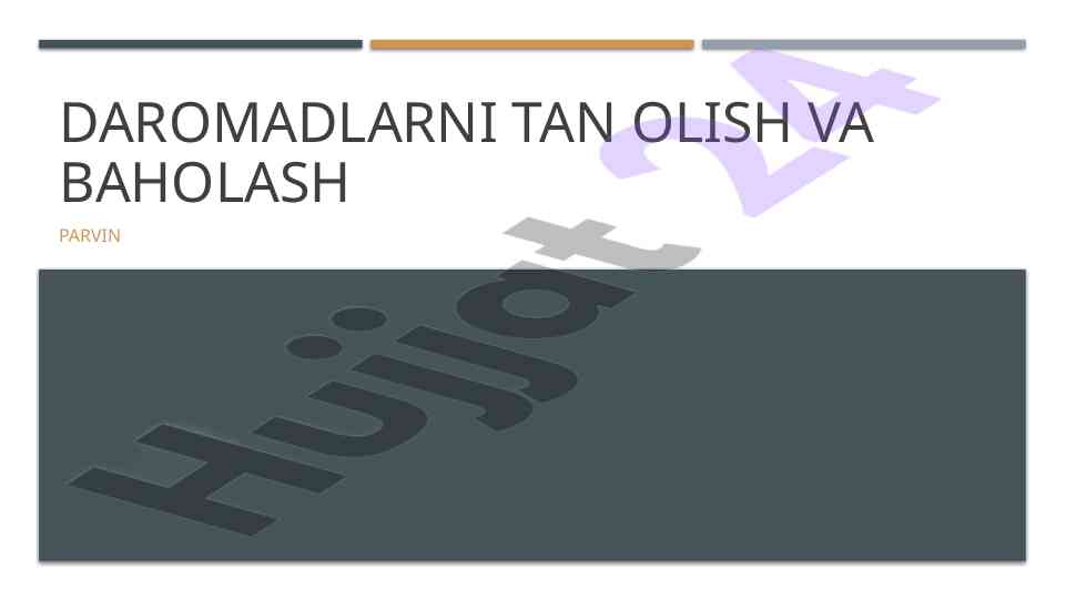 Daromadlarni tan olish va baholash prinsiplari