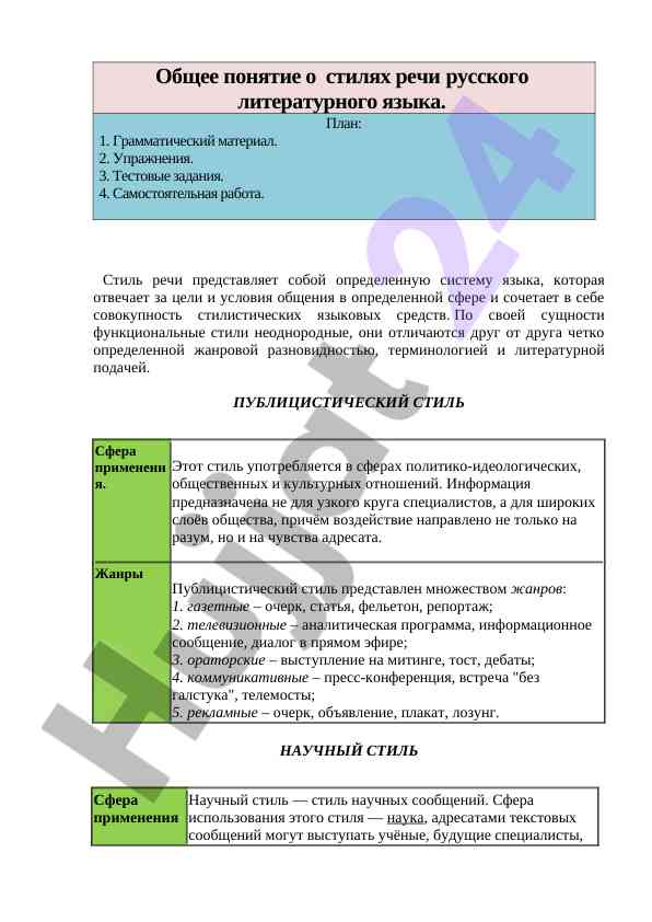 Функциональные стили речи в коммуникации