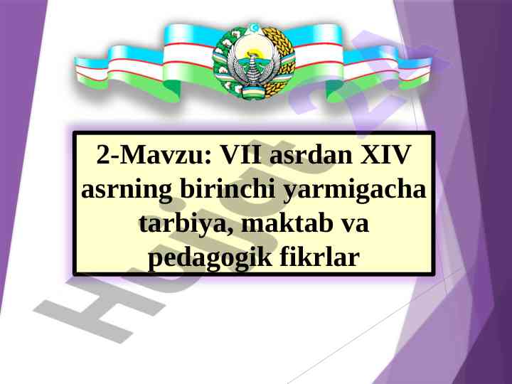 Islom dinida tarbiya va ta'lim tizimi