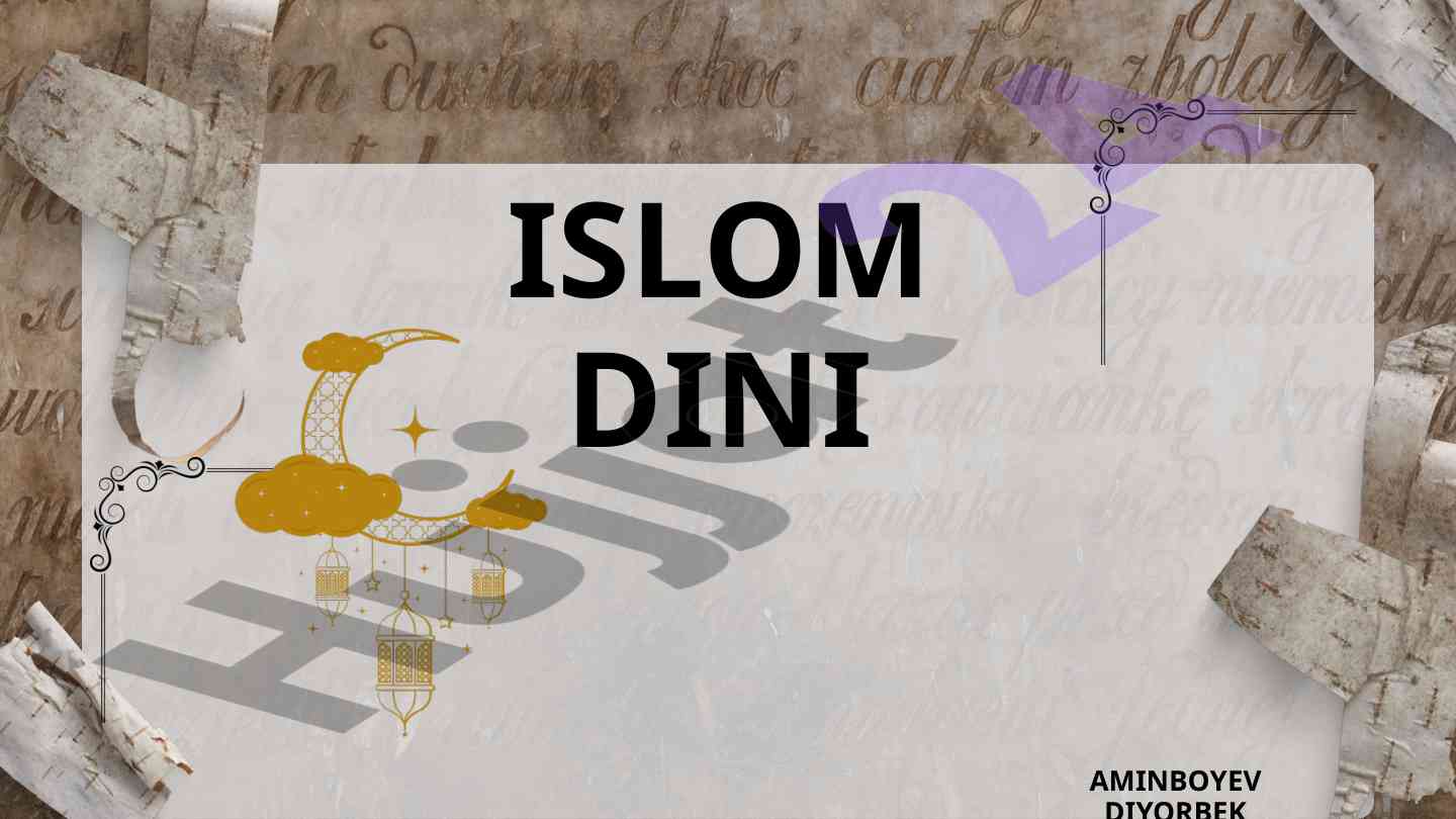 Islom Dinining Tarixi Va Hozirgi O'rni