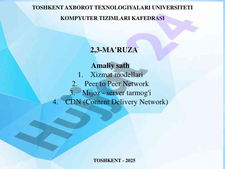 Transport qatlami muammolari va yechimlar