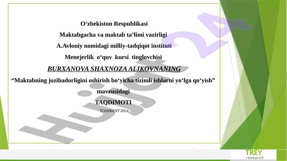 Maktab jozibadorligini oshirish tizimli ishlar