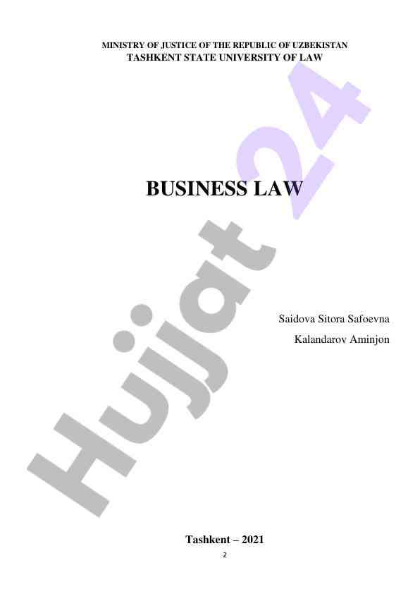Introduction to business law concepts and features
