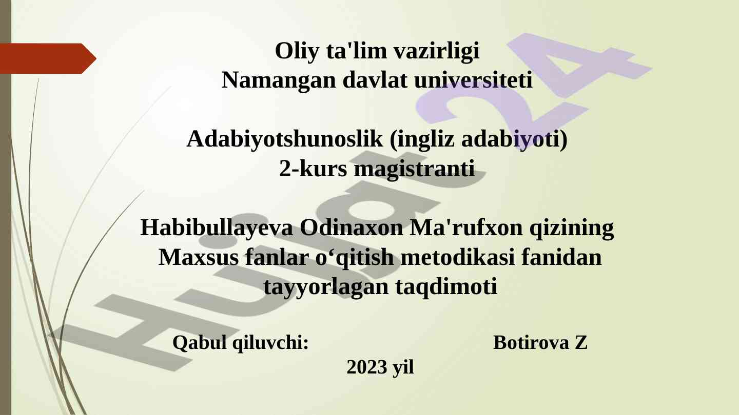 Kasbiy pedagogik madaniyat taqdimoti