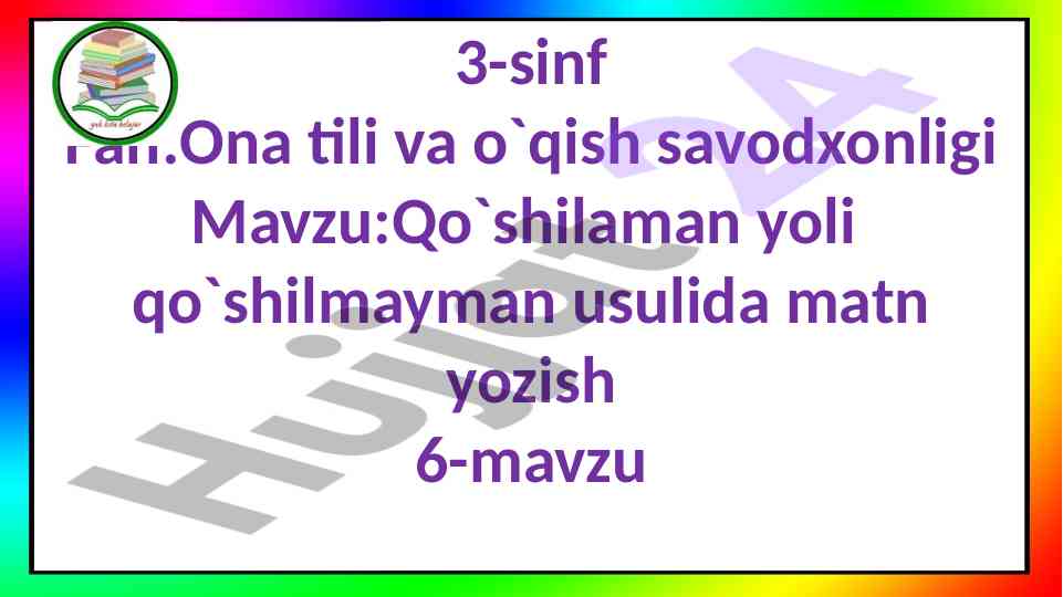 Qo'shilaman yoli qo'shilmayman usulida matn yozish