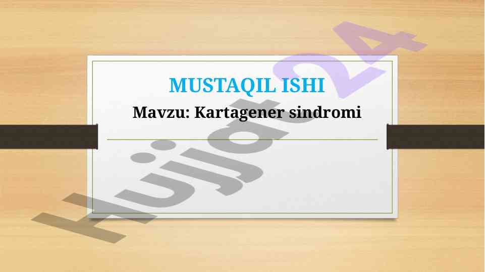 Kartagener sindromi va uning asosiy xususiyatlari