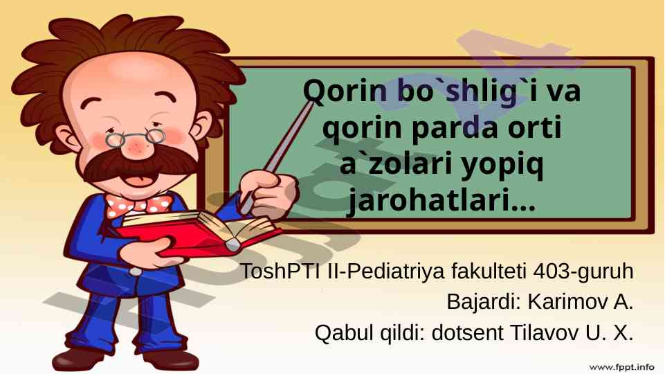 Qorin bo'shlig'i a'zolari yopiq jarohatlari tahlili