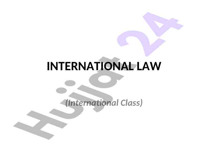 Understanding international law and nations