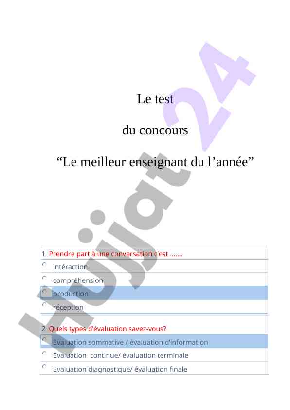 Évaluation des compétences langagières