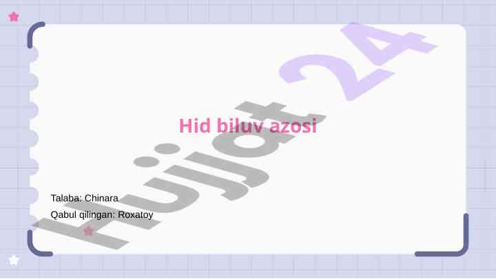 Burunning hidi va hissini o'rganish usullari