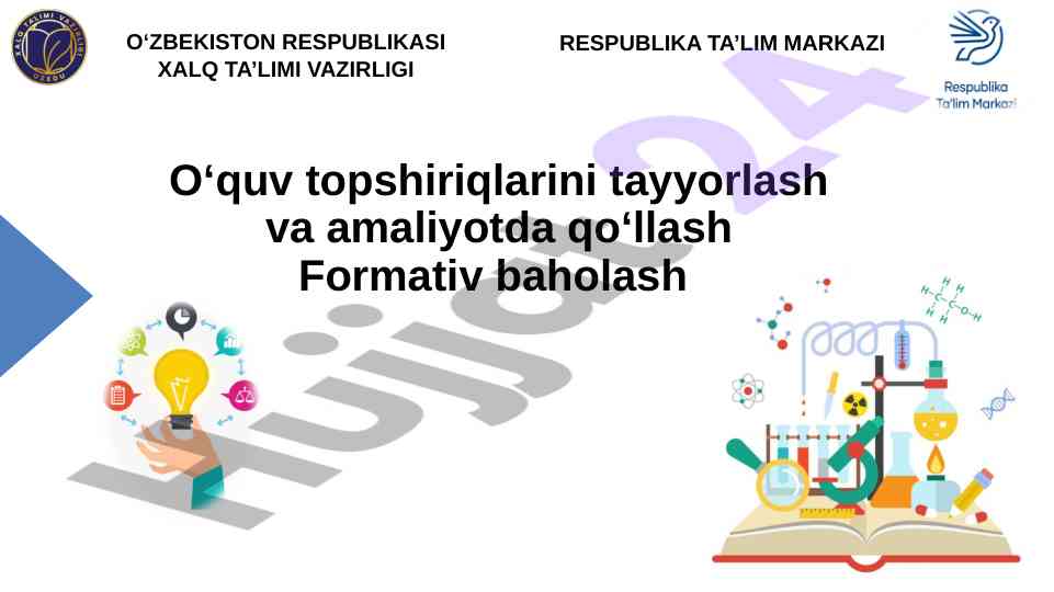 Formativ baholashning asosiy principlari va usullari