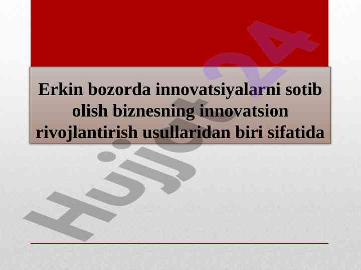 Innovatsiyalarni sotib olish va ta'lim rivoji