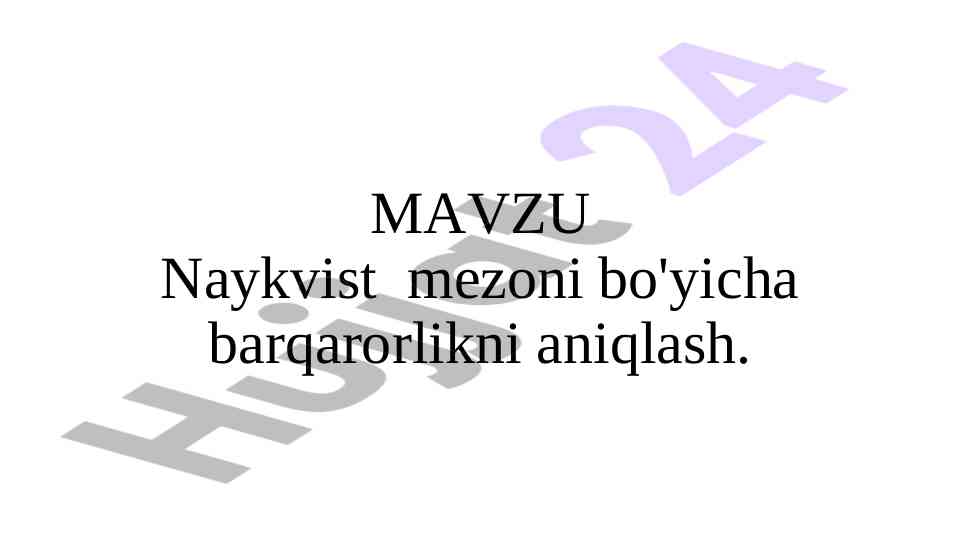 Naykvist mezoni bilan ochiq sistema barqarorligi
