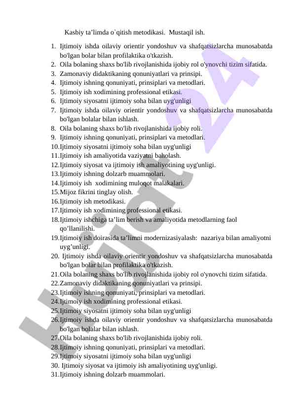 Ijtimoiy ishda oilaviy orientir yondoshuv metodikasi