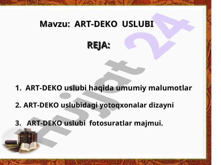 Art-deco interyer dizayni
