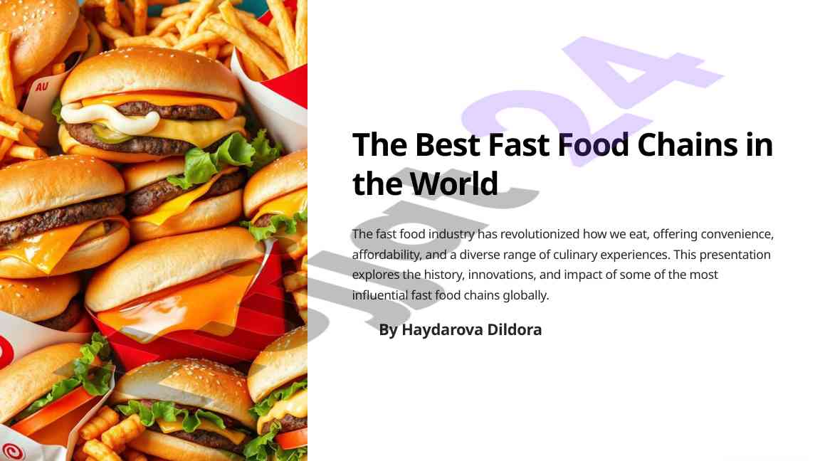Dunyo bo'ylab eng yaxshi fast food tismlar