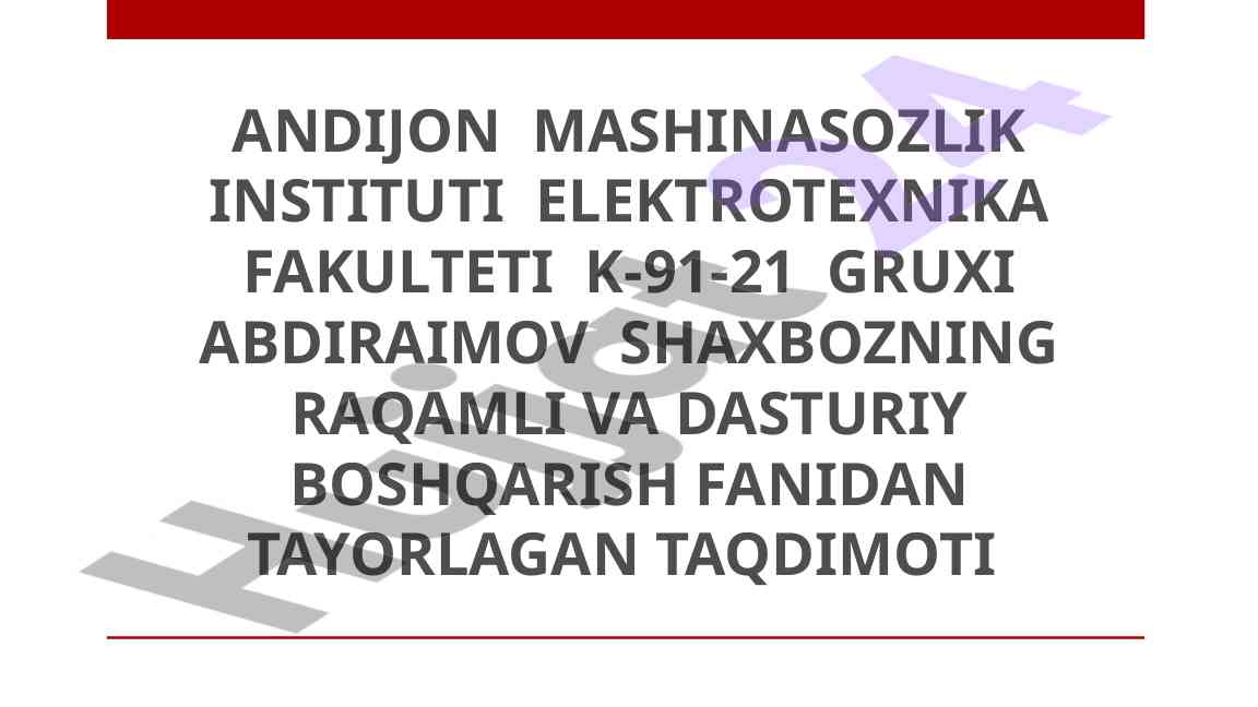 Raqamli texnikaning asosiy elementlari taqdimoti