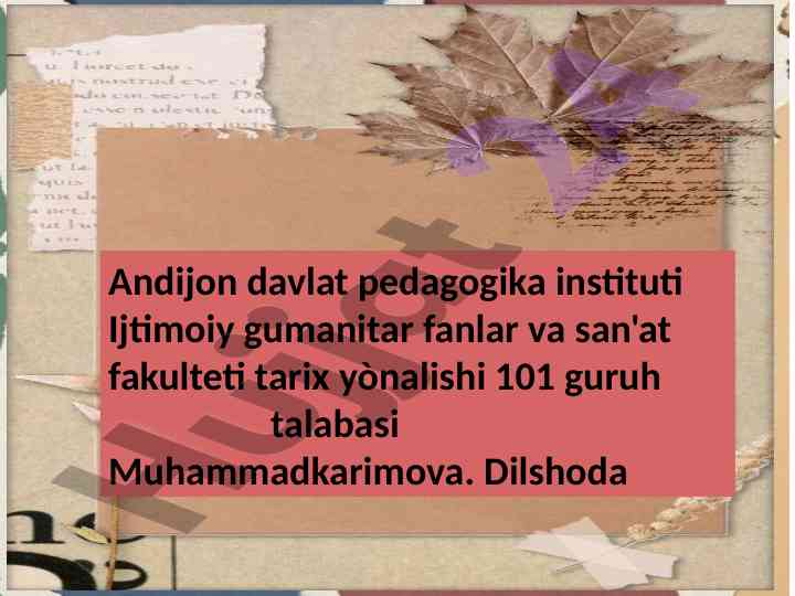 Psixologiya tarbiyasi mavzusida test savollari