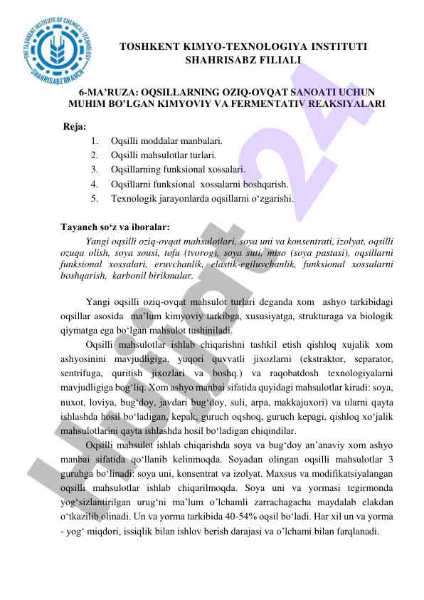 Oqsillarning oziq-ovqat sanoati uchun muhim kimyoviy reaksiyalari