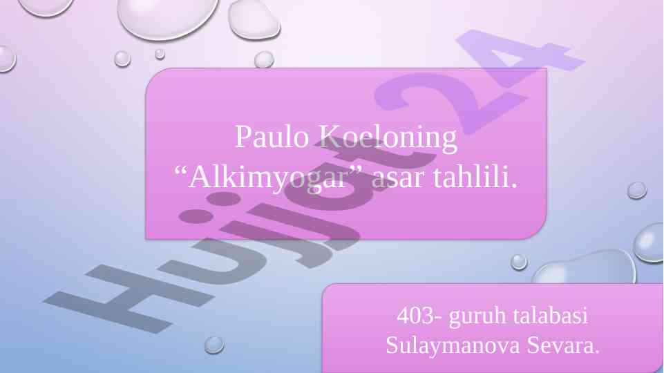 Alkimyogar asar tahlili paulo koelo