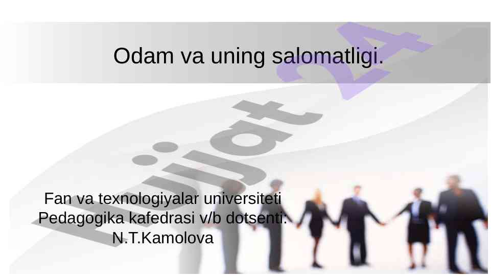 Odam anatomiyasi va uning tuzilishi haqida ma'lumotlar