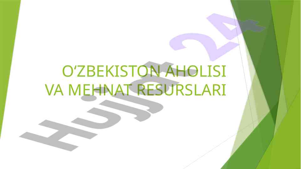O‘zbekiston aholisi: demografik ko‘rsatkichlar 2024