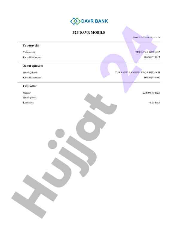 P2p davr mobile hisoblash tafsilotlari