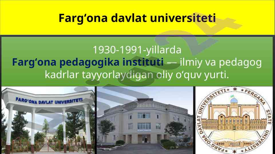 Fargʻona davlat universiteti pedagogika fakulteti