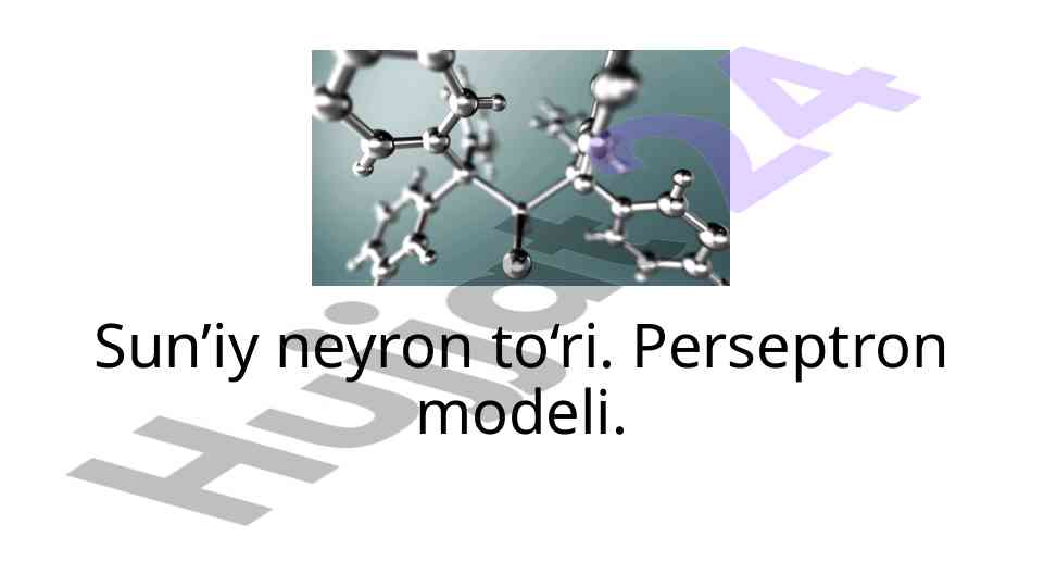 Sun’iy neyron to‘rlarining perseptron modeli