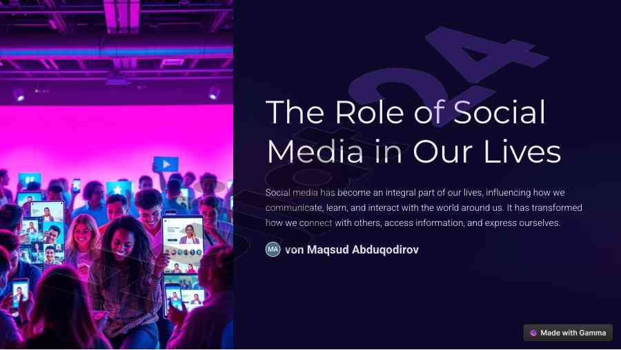 The role of social media in our lives
