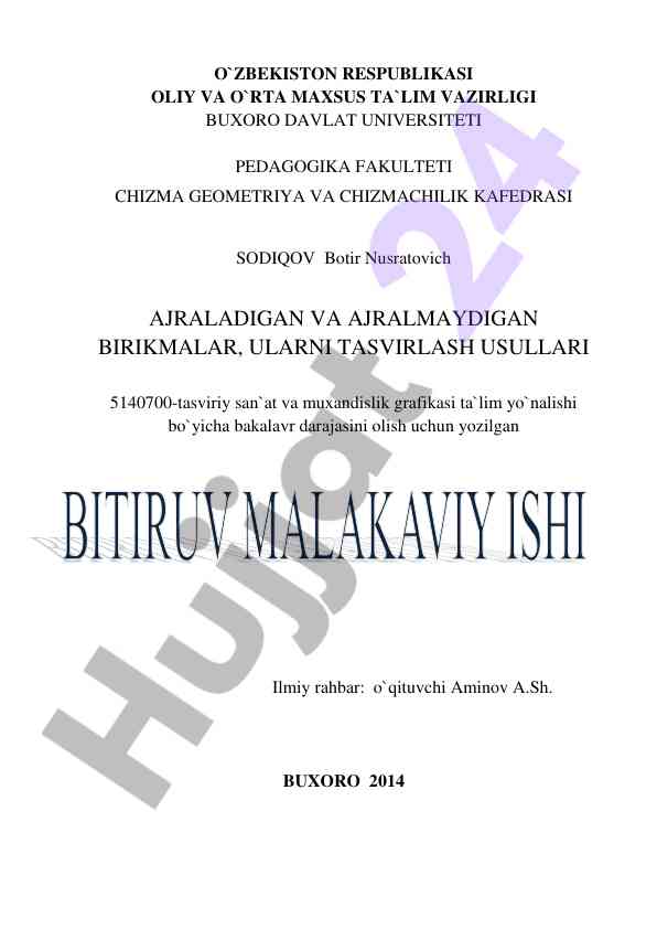 Ajraladigan va ajralmaydigan birikmalar tasviri