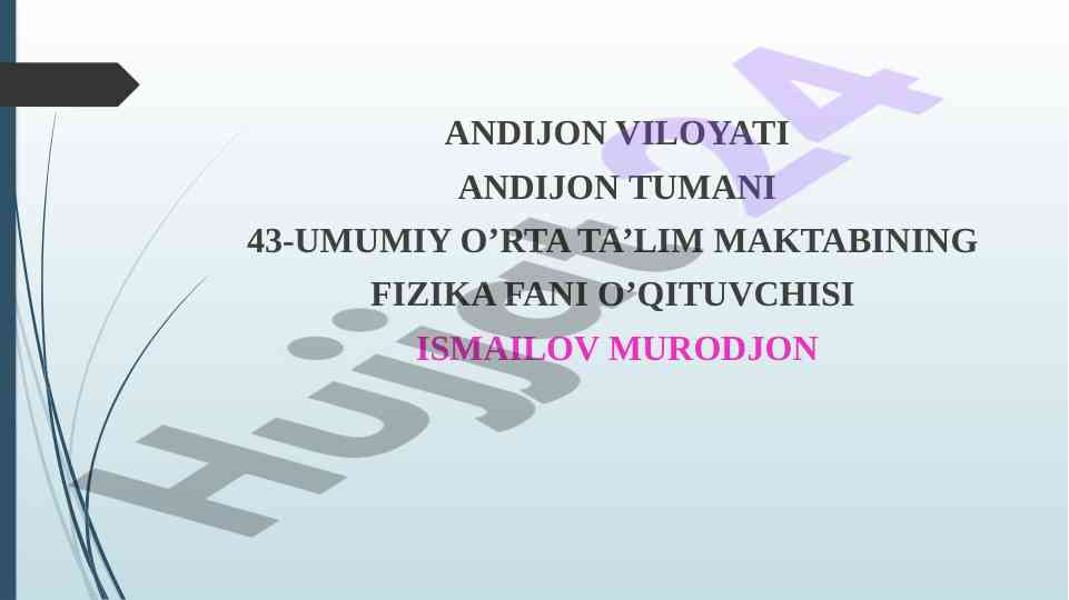 Nazorat ishida o’quvchilarning bilimlarini mustahkamlash