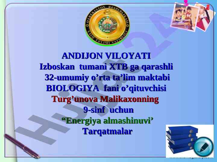 Energiya almashinuvi tarqatmalar va dnk tarkibi