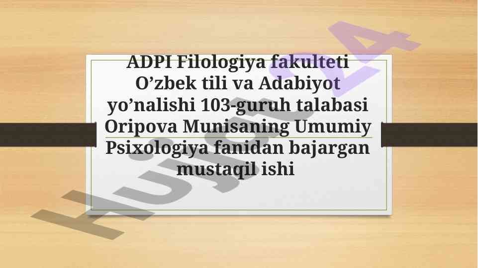 Ta'lim va tarbiya psixologiyasi mavzusi