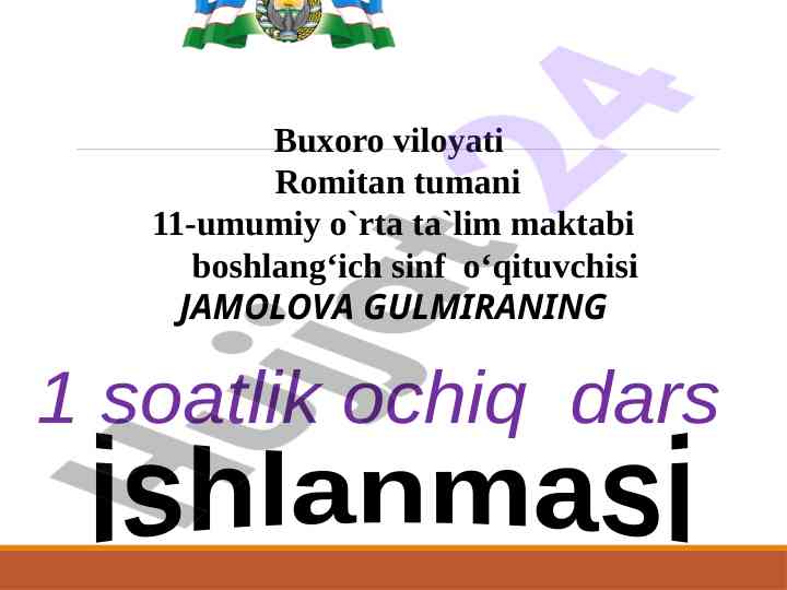 Kiyinish madaniyati darsining ishlanmasi