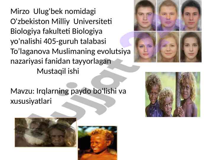 Irqlarning paydo bo'lishi va xususiyatlari