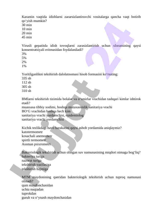 Karantin davrida idishlarni zararsizlantirish usullari