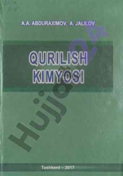 Qurilish kimyosi o‘quv qo‘llanma 2017