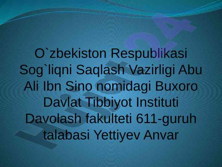Bolalarda qayt qilish sindromi tahlili