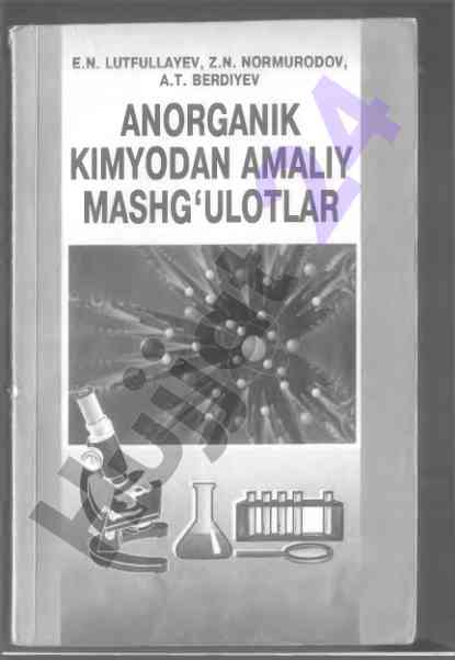 Anorganik kimyodan amaliy mashg'ulotlar qo'llanmasi