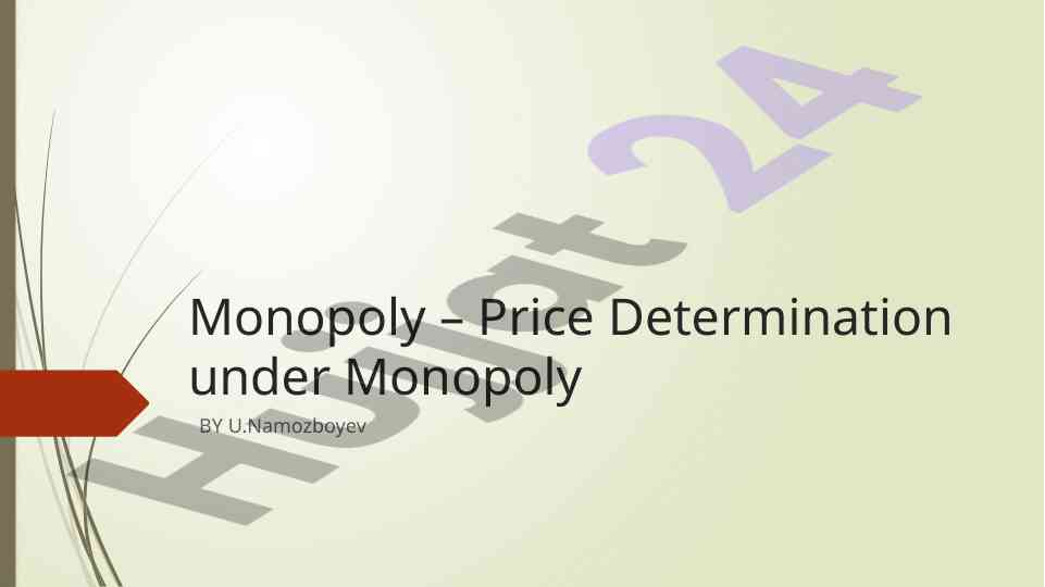 Monopoly price determination and economic impact