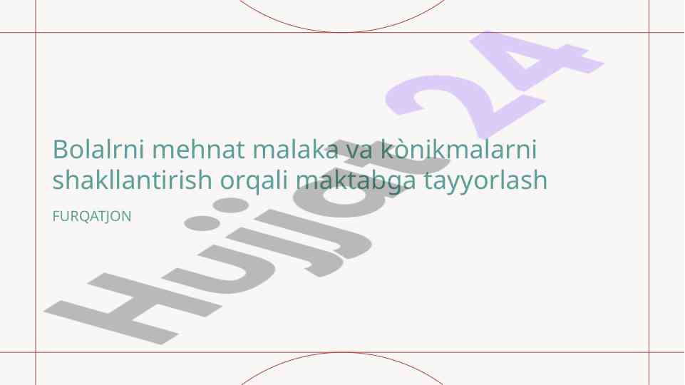 Bolalarni maktabga tayyorlashning asosiy ko'nikmalari